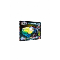 Set de construit masina de curse cu lumini LED, 248 piese, Street Racer, 26-2901